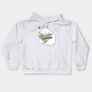 Doo Doo duck drink cute Kids Hoodie